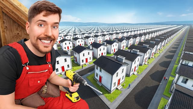 S07:E12 - Beast Builds 100 Homes and Gives Them Away!