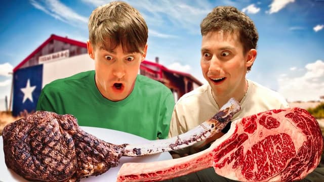 S01:E02 - Two Brits Try Texas Tomahawk Steak for the First Time!