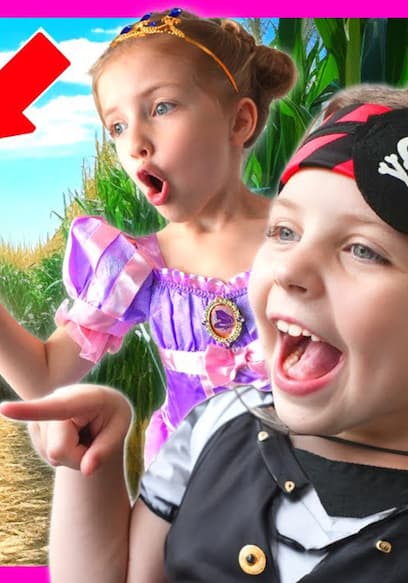 S01:E17 - Mystery Golden Pumpkin Search!! Halloween Trick or Treat Corn Maze Adventure With Kin Tin and Family poster