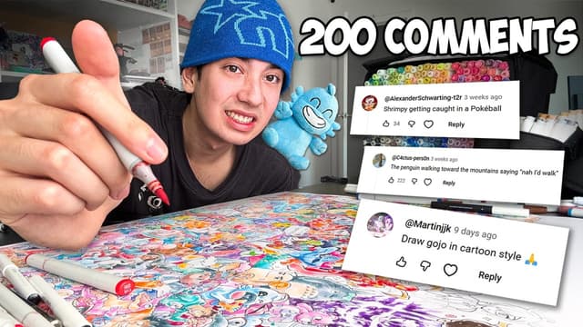 S01:E08 - I Turned 200 Comments into 1 Giant Artwork & I Turned 100 Comments into 1 Massive Drawing
