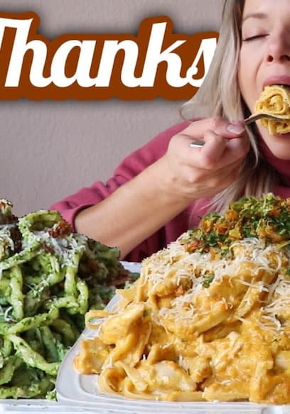 S01:E04 - 3 Fall Pasta Recipes Perfect for Thanksgiving! Cooking, Talking, Mukbang! poster
