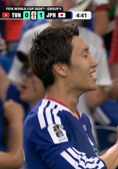 Japan’s Daichi Kamada Scores Goal to Take Early Lead vs. Tunisia poster