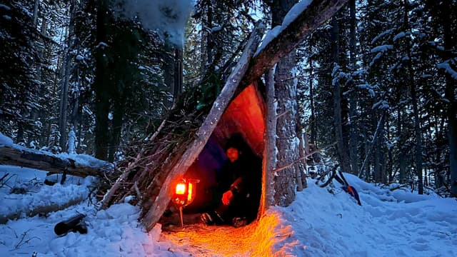 T01:C09 - S01:E09 - Solo Winter Survival in a Bushcraft Cabin