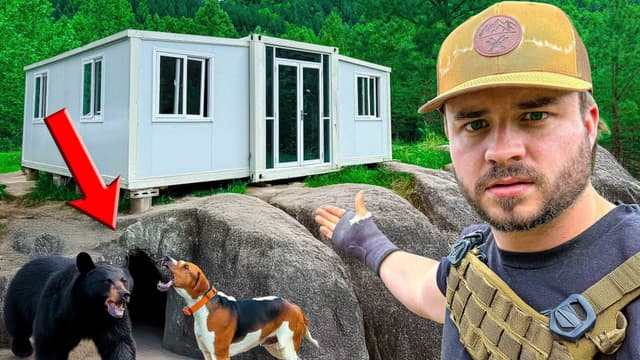 S01:E17 - Chinese Tiny Hunting Cabin! (Caught a Bear in a Cave)