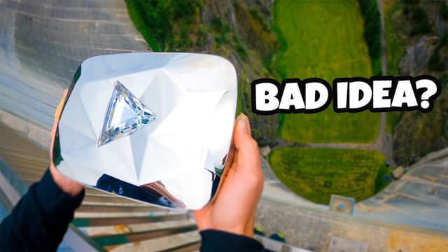 S01:E10 - How Strong Is a Diamond Play Button? 165m Drop Test