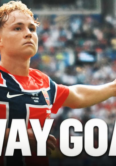 Norway's Andreas Schjelderup Puts It in the Top Corner to Take Lead vs. England poster