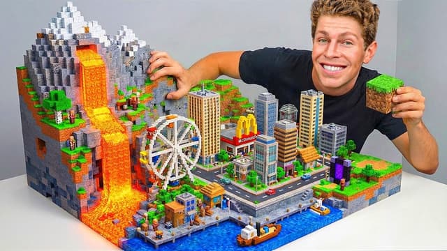S01:E15 - I Built a Minecraft City in Real Life