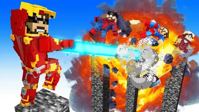 S09:E13 - Superhero Pillar Battles in Minecraft