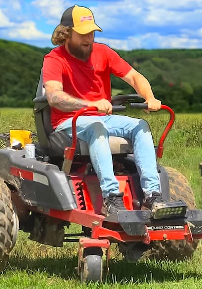 S04:E12 - 1v1 Off-Road Zero Turn Mower Challenge poster