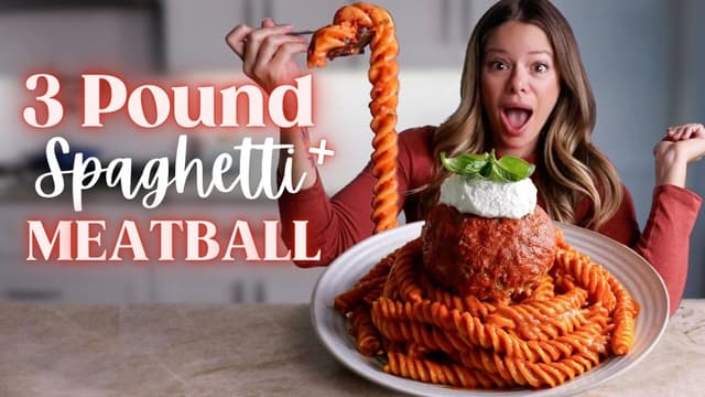 S01:E10 - I Made a GIANT 3-Pound Spaghetti and Meatball!