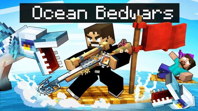 S07:E14 - Sea Monster Bed Wars in Minecraft