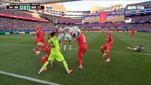 S2026:E53 - Norway’s Leo Østigård scores header off corner to extend lead vs Iraq
