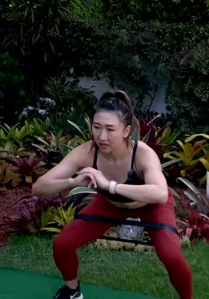 S01:E04 - 44 Min Plyo Booty Burn Workout With Band & Dumbbells poster