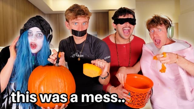 S01:E04 - DEAF, BLIND, AND MUTE PUMPKIN CARVING ft. Carter Asher & Sydney