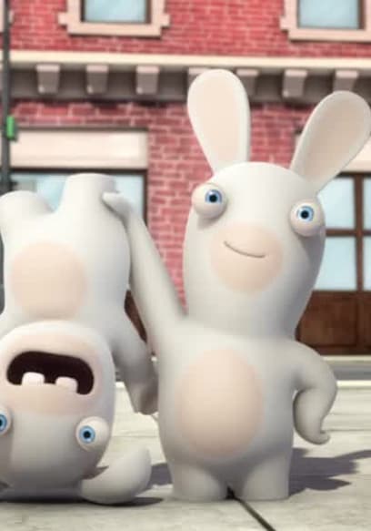 S01:E11 - ¡Hagan La Fila, Rabbids!/Rabbid pegajoso/Prueba De Rabbid N°98002-C: La PLataforma poster