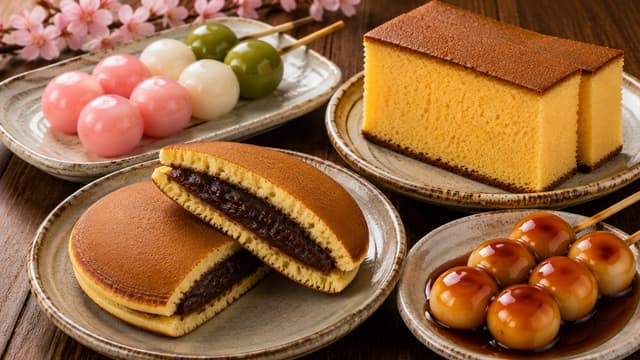 S01:E05 - Japanese Sweets Recipes: Dorayaki, Dango & Castella