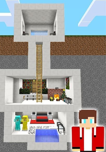 Póster de S01:E11 - Noob vs. Pro: Modern Secret Base Build Challenge!