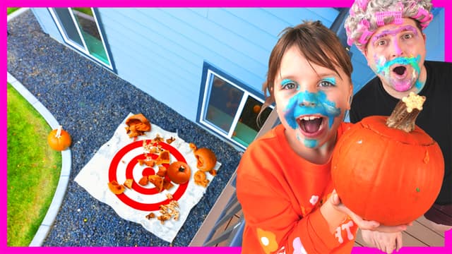 S01:E16 - Pumpkin Guts With Mystery Tricks and Treats! Kin Tin and Family Halloween Dop Test