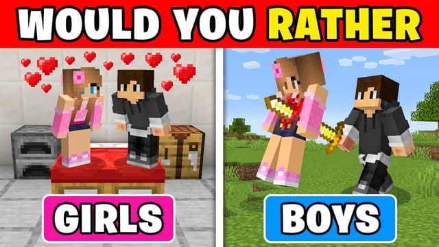 S02:E13 - Boys vs Girls Would You Rather in Minecraft