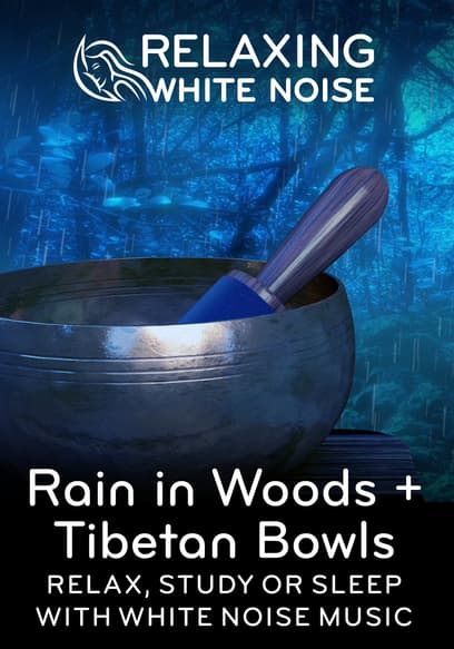 Relaxing White Noise: Rain in Woods + Tibetan Bowls - Relax, Study or Sleep With White Noise Music