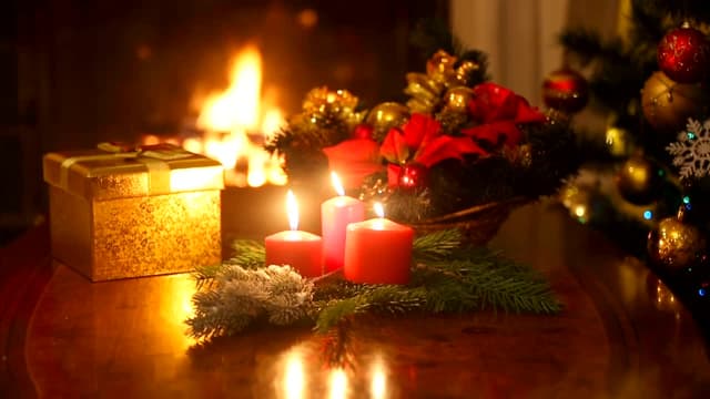 S01:E06 - Holiday Fireplace With Music & Crackling
