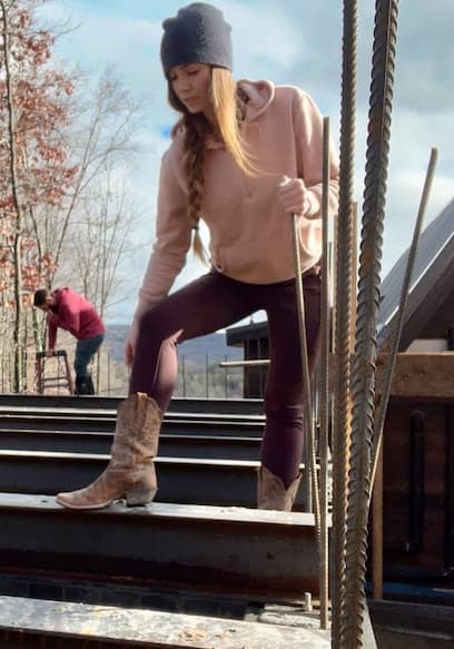 S01:E05 - Lifting Steel Beams on Top of Safe Room Walls: A-Frame Cabin Addition poster