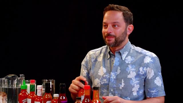 S03:E22 - Nick Kroll Delivers a PSA While Eating Spicy Wings