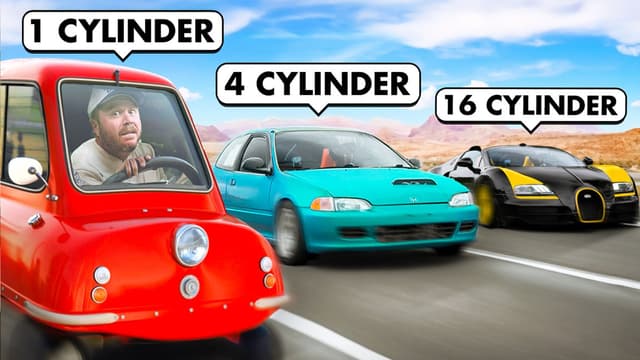 S01:E05 - Driving EVERY Engine (1-Cylinder to W16)