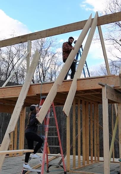 S01:E14 - Framing the Roof: A-Frame Cabin Addition Build poster