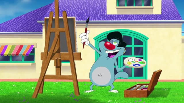 S04:E21 - Oggy, el mecánico / El aguafiestas / Oggy el artista