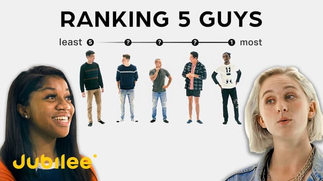 S01:E62 - Ranking Men by Attractiveness | 5 Guys vs 5 Girls