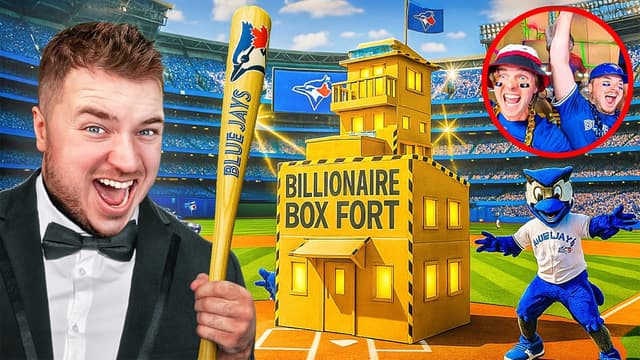 S01:E10 - Papa Jake's Toronto Blue Jays Box Fort Challenge!