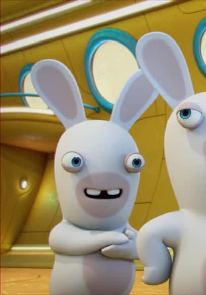 S04:E19 - Rabbids vs the Infernal Kitten/The Rabbid Paradox/The Rabbid From the Future poster