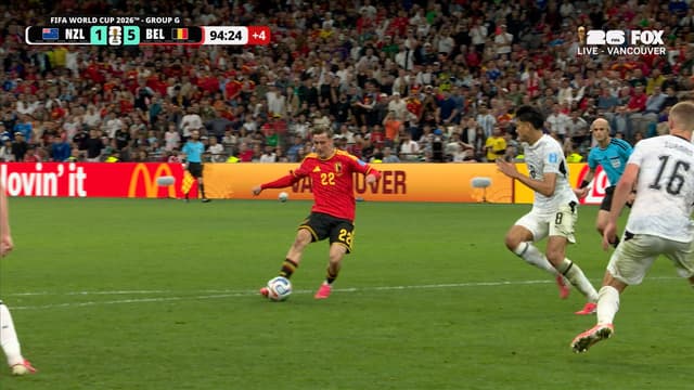 S2026:E187 - Alexis Saelemaekers Finds the Back of the Net With Powerful Shot to Seal Belgium's Win Over New Zealand