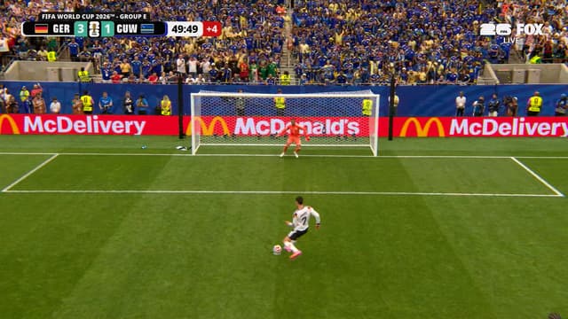 S2026:E23 - Germany’s Kai Havertz converts penalty to extend lead against Curaçao