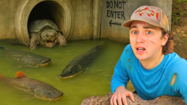 S01:E10 - I Found Monster Fish in a Hidden Tunnel!