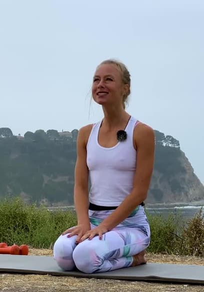 S01:E03 - 45 Min Intermediate Pilates With Dumbbell Finisher poster
