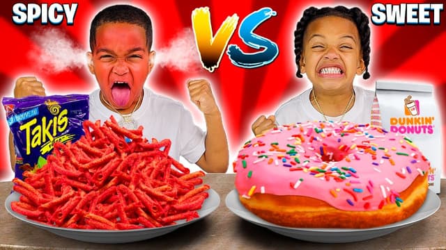 S14:E11 - Food Challenge: Sweet vs Spicy