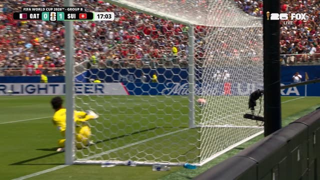 S2026:E12 - Switzerland’s Breel Embolo converts penalty kick, taking lead over Qatar.
