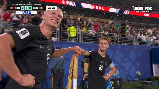 S2026:E121 - Erling Haaland scores from inside the box in 47' to extend Norway's lead vs Senegal