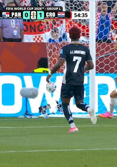Ante Budimir Finishes Cross, Giving Croatia Lead vs. Panama poster
