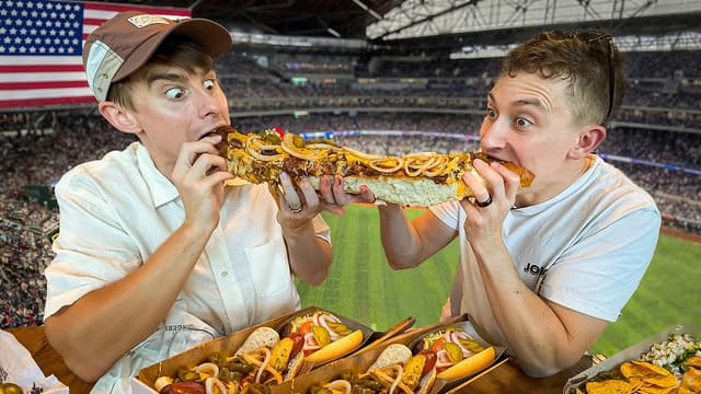 S01:E02 - Two Brits Try Texas Ballpark Food!