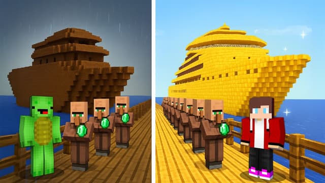 S01:E04 - Poor vs. Rich Cruise Battle in Minecraft!