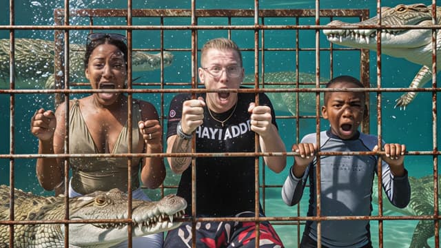 S01:E08 - Crocodile Cage Challenge With the Family