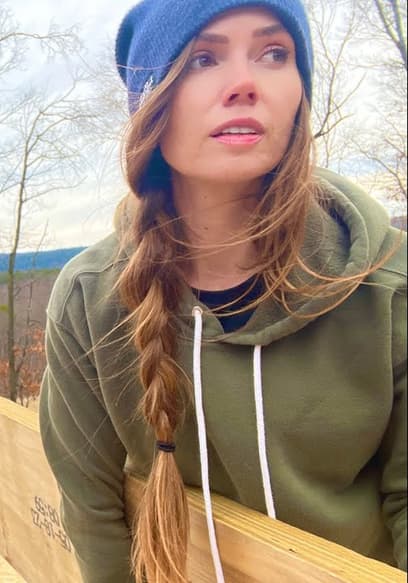S01:E12 - Ridge Beam Installation: 35 Foot Peak of Our A-Frame Cabin Build poster