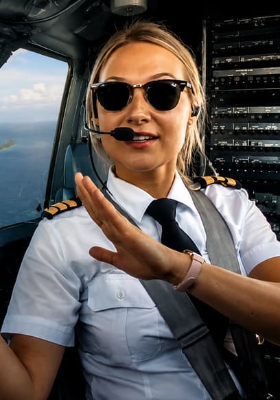 S01:E03 - Cockpit View: Take Off and Landing Over Caribbean Islands poster