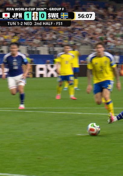 Japan's Ritsu Dōan Slots It Home After Excellent Build-Up Play vs. Sweden poster