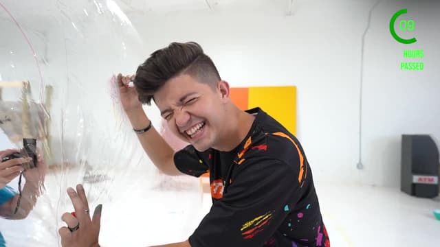 S03:E01 - I Trapped My Wife in a Bubble Tent for 24 Hours! / Overnight Survival Challenge in Unspeakable's Warehouse!