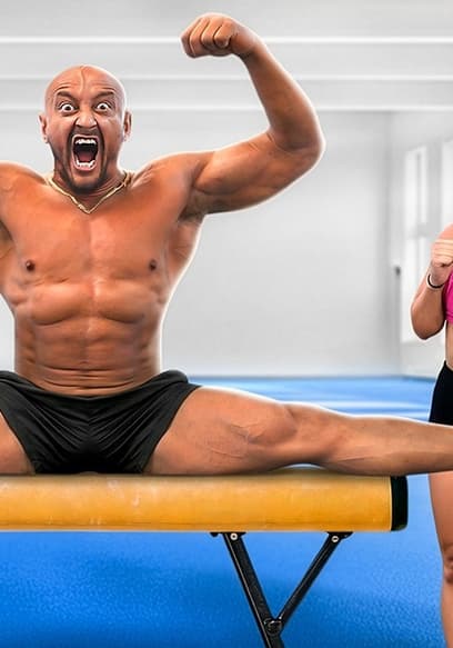 S02:E16 - Giant Tries Gymnastics and Tiny Gymnast Challenge poster