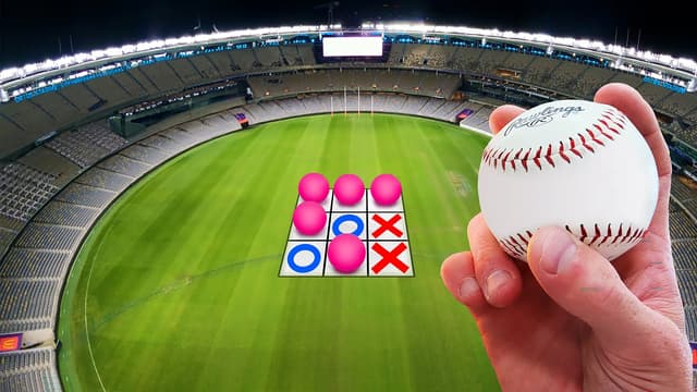 S01:E11 - Giant Balloon Popping Tic Tac Toe From Stadium Roof